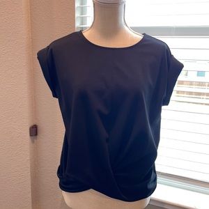 Worthington Black Blouse in Medium - Polyester Blend